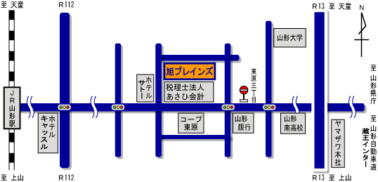 株式会社旭ブレインズ　周辺地図